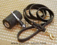 Leather Braided Obedience Lead for PITBULL walking and tracking Leather Braided Obedience Lead for PITBULL walking and tracking