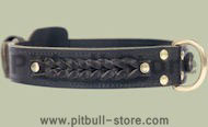 Center D-Ring Leather Collar for Pitbull Center D-Ring Leather Collar for Pitbull