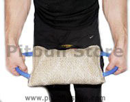 Dog bite pad made of jute with 3 handles - Jute Bite Pillow