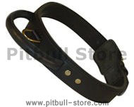 Latigo Leather Agitation Dog Collar With Handle for Pitbull Latigo Leather Agitation Dog Collar With Handle for Pitbull