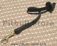 Leather Obedience Dog Leash with Pull Tab 2 foot for Pitbull