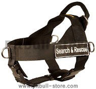 SAR Dog Harness for PITBULL-Search & Rescue NYLON DOG HARNESS