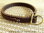 Gorgeous Wide 2 Ply Leather Choke Dog Collar - Fashion Exclusive