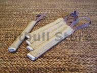 Pocket toy made of jute with handle