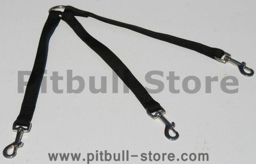 Triple  dpg leash nylon coupler for walking 3 dogs for pitbull