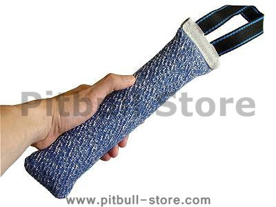 Dog bite tag/tug( puppy tug ) made of french linen- 12 inch long