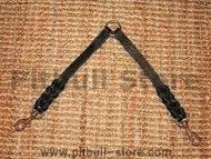 Braided leather coupler for walking 2 dogs