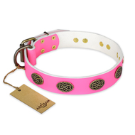 "Forever Fashion" FDT Artisan Leather Pitbull Collar with Old Look Plates - 1 1/2 inch (40 mm) wide "Forever Fashion" FDT Artisan Leather Pitbull Collar with Old Look Plates - 1 1/2 inch (40 mm) wide