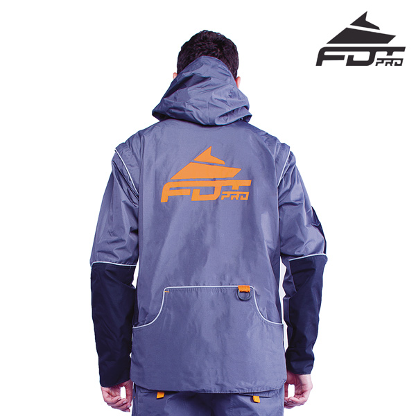 FDT Pro Dog Tracking Jacket of Grey Color with Reliable Side Pockets