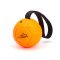 Inflatable Leather Ball Dog Toy With Handle - Neon Orange - 4.75" (12cm)