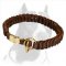 Elegant Braided Leather Choke Collar for Pitbull - Simplicity is in Fashion now!