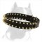 Saucy Spiked Leather Pitbull Dog Collar