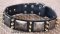 Gorgeous War Dog Leather Dog Collar - massive plates+ brass3 spike