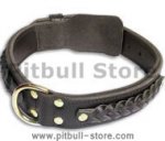 Leather dog collar 20 inch up to 28 inch neck size (50 cm-72cm)