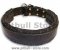 Leather dog collar with thick felt for all breeds - 1.5" width