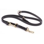 Multipurpose Black Biothane Pitbull Leash for over 7 Different Activities