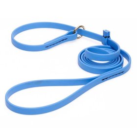Solid Blue Biothane Pitbull Leash and Collar Combo