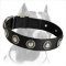 Nylon Dog Collar with Vintage Silver Conchos for Pitbull