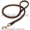 Rolled Leather Dog Leash-1/4'' wide stitched ROUND LEASH