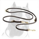Convenient Handmade Pitbull Dog Collar with Brass-Plated Hardware