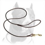 Round Edged Pitbull Dog Leash of Genuine Leather