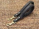 Short leather dog leash- short dog lead - LEASH HANDLE