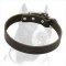 Adjustable Leather Collar with Nickel-plated Hardware for Pitbull