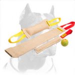 Pitbull Set of Strong Jute Training Tugs + Free Dog Rubber Ball