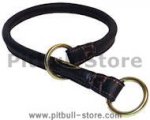1/4 inch Wide Rolled Choke Dog Collar for Pitbull