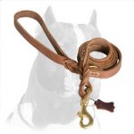 New Designer Pitbull Dog Leash of Full-Grain Leather
