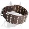 Extra Wide Mod Pitbull Dog Collar with Spikes and Pyramids