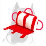 'Biting Jaws' Pitbull Dog Training Pillow with Jute Cover