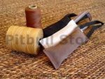 Dog bite tug made of leather with handle