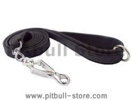 Top Canine Flat Leather Leash 3/4",6FT+quick release snap hook