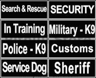 Pitbull Harness Side Patches - Pair Velcro Side Patches