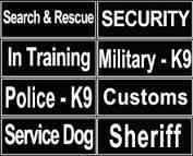 Removable Patches for Pitbull Harnesses and Collars