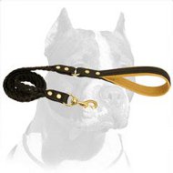 Handcrafted Braided Leather Dog Leash with Soft Padded Handle