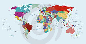 political map of the world