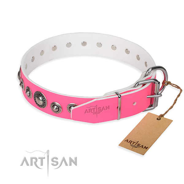 Multifunctional leather collar for your noble pet
