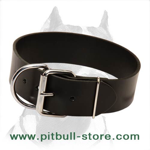 Spiked Dog Collars 2 inch wide-Personalized Leather Collars for Extra Large Dog Breeds Pitbull Dog Collars