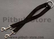 Stitched nylon coupler for walking 2 dogs-Length 12",Width 20mm