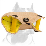 Strong Pitbull Dog Bite Builder Made of Jute