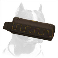 Young Pitbull Dog Sleeve with Plastic Barrel