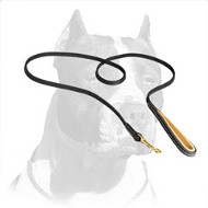 Strong Leather Pitbull Dog Leash with Durable Stitching