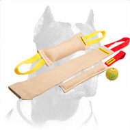 Pitbull Set of Strong Jute Training Tugs + Free Dog Rubber Ball