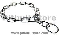 FUR SAVER SHORT LINK DOG COLLAR STEEL CHROMIUM PLAT-Choke collar