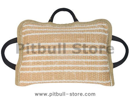 3 Handled Bite Pillow-Training Jute Bite PAD Pitbull training