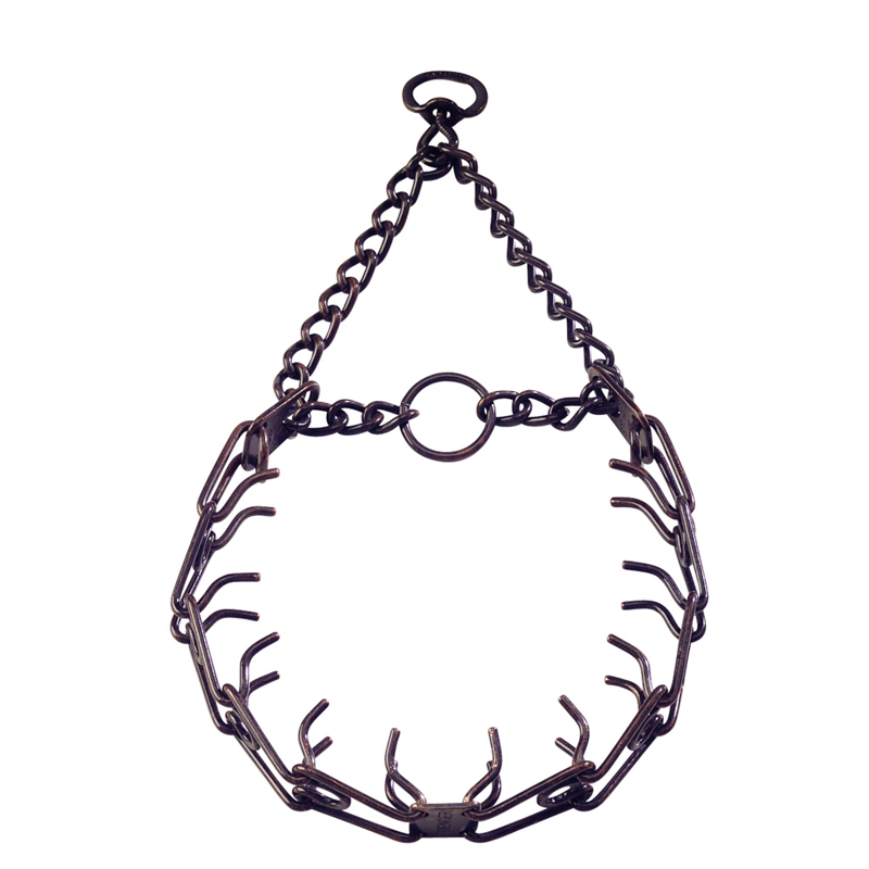 Prong dog collar,pinch collar made Steel-Antique Copper plated - Click Image to Close