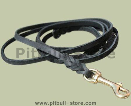 K9 Sport Leash-3/8'' Leather Dog Leash for Pitbull - Click Image to Close