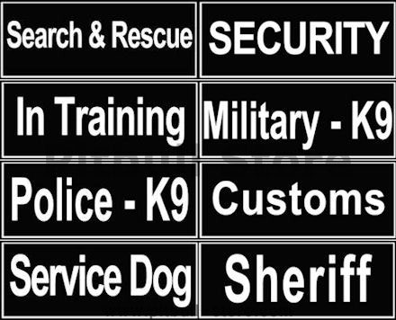 Pitbull Harness Side Patches - Pair Velcro Side Patches - Click Image to Close